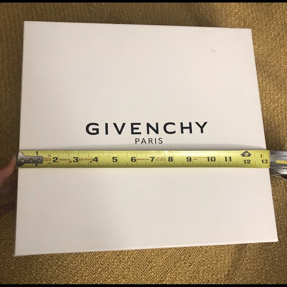 Givenchy designer shoe box- bigger than a regular shoe box; fits ankle booties;